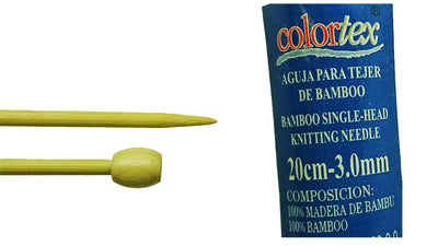 Herramientas para tejido - Agujas de bamboo (20 cm)